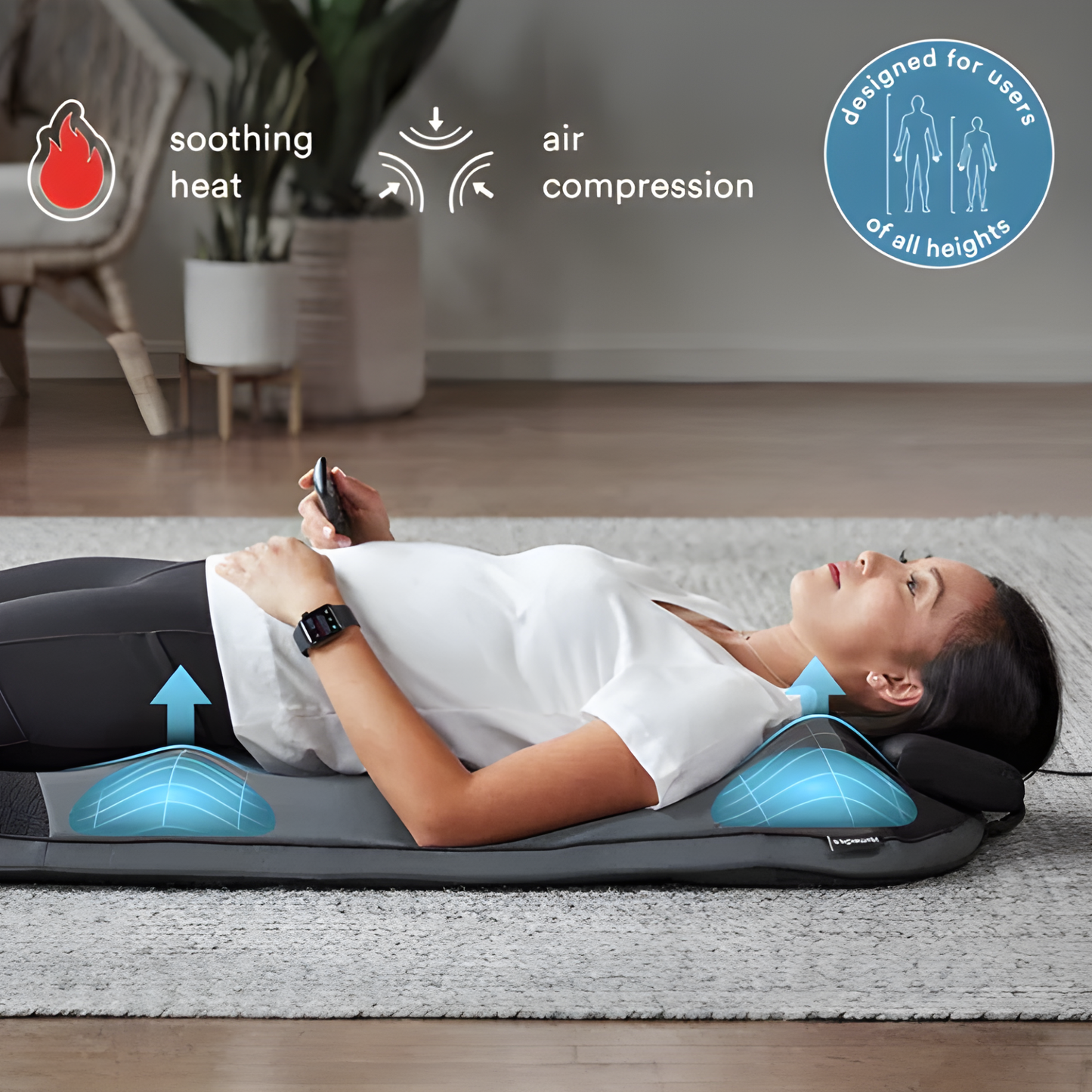 Air Compression Back Stretching Mat with 8 Programs