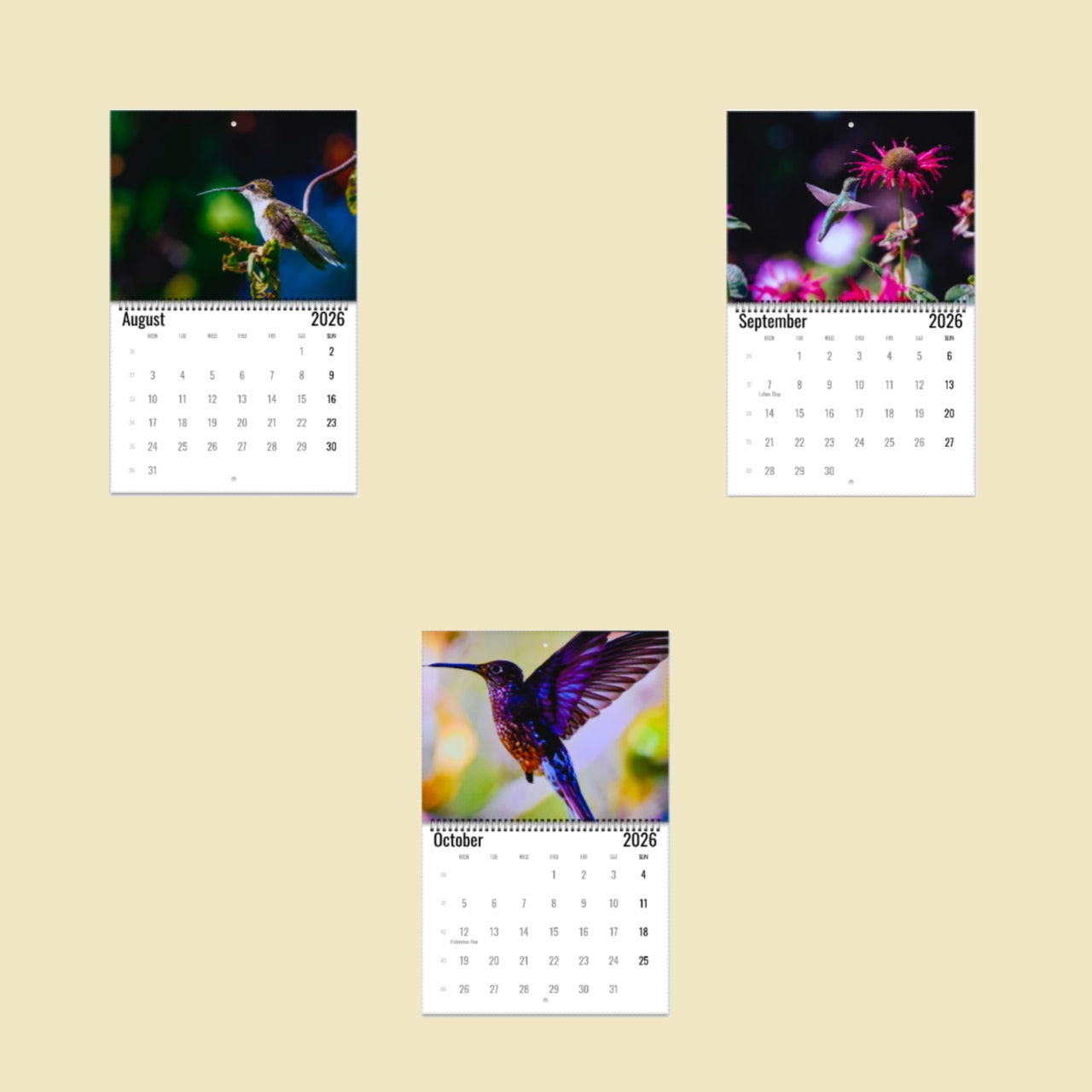 Hummingbird Wall Calendar 2026