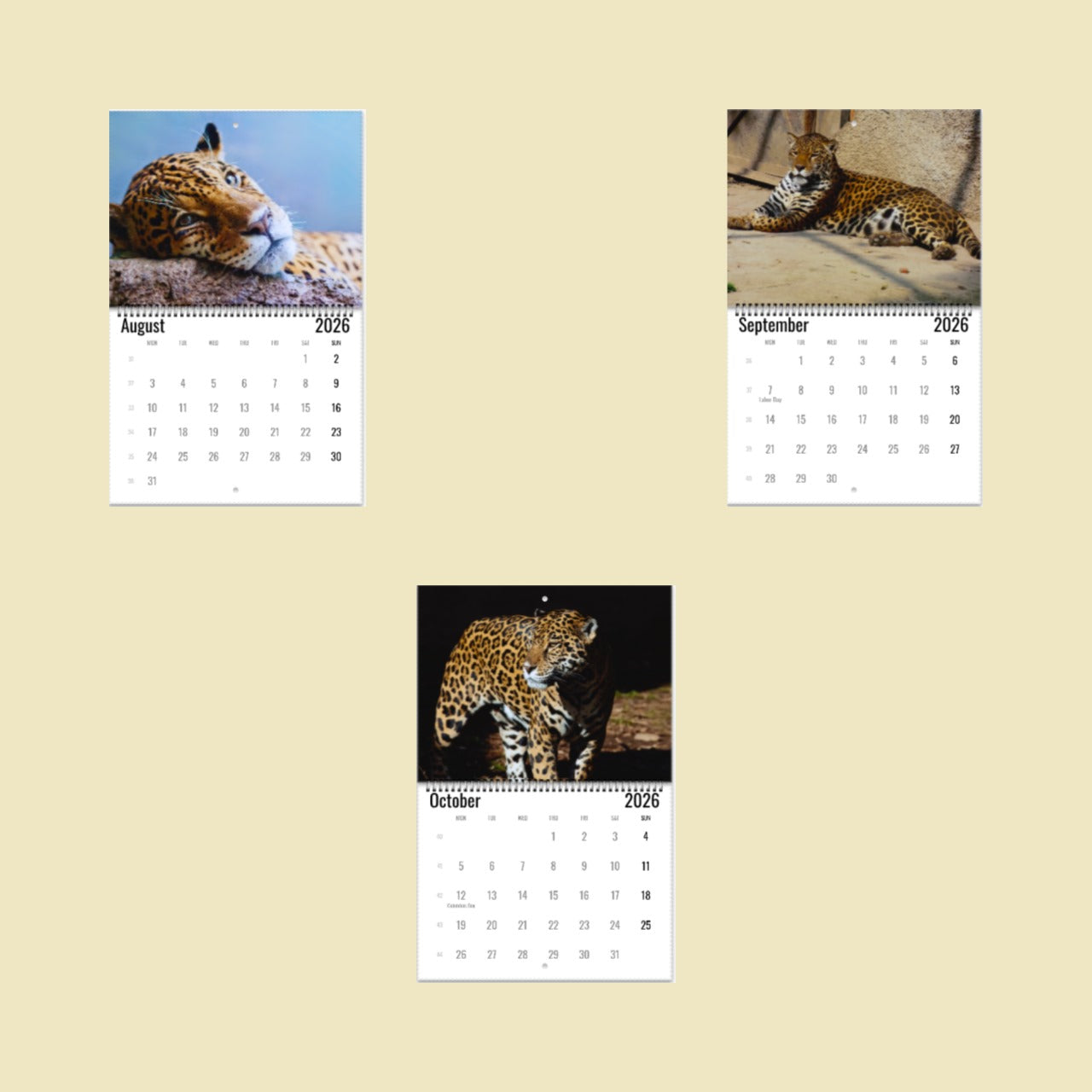 Jaguar Wall Calendar 2026