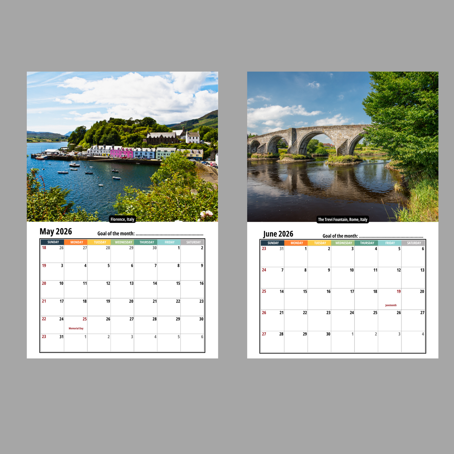 Scotland Wall Calendar 2026