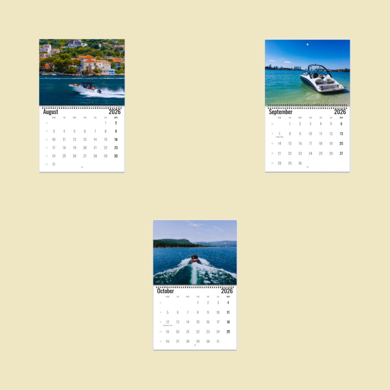 Speedboat Wall Calendar 2026