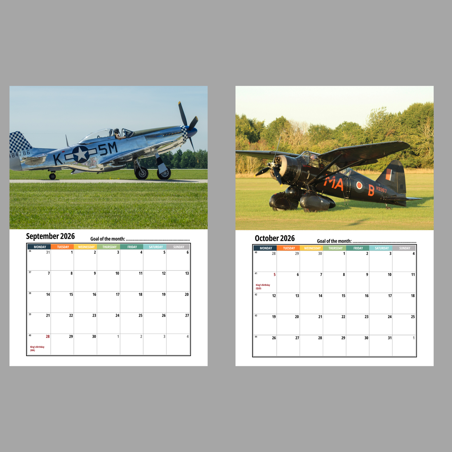 Spitfires Wall Calendar 2026