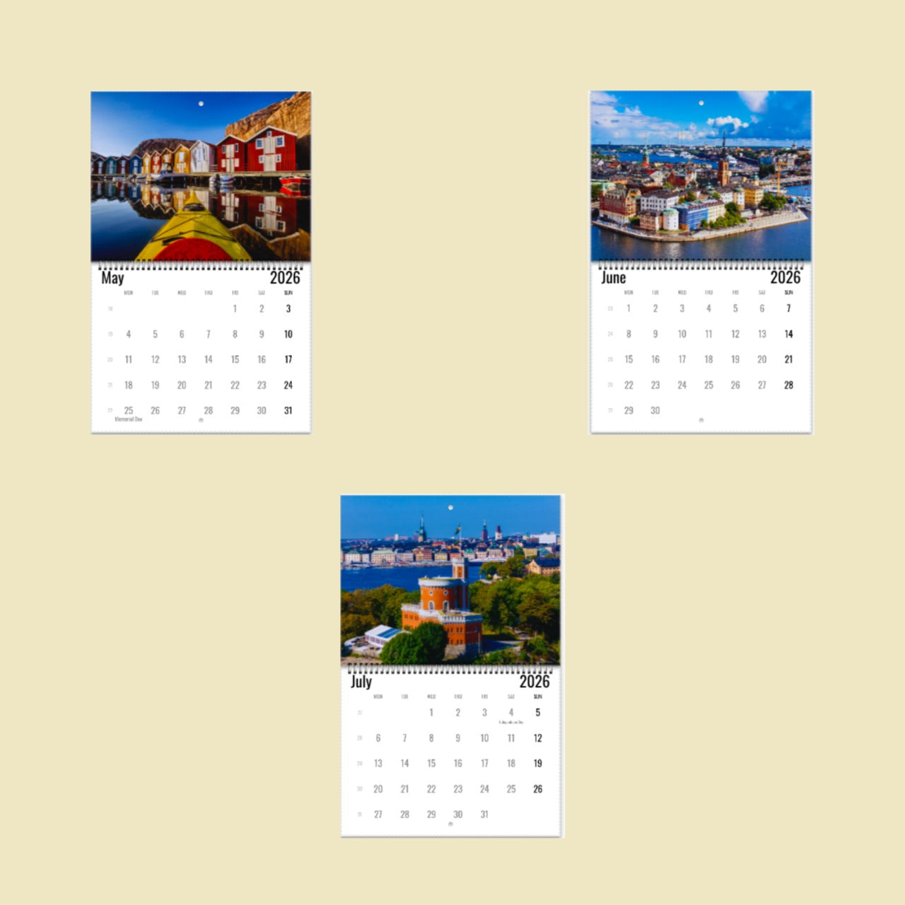 Sweden Wall Calendar 2026