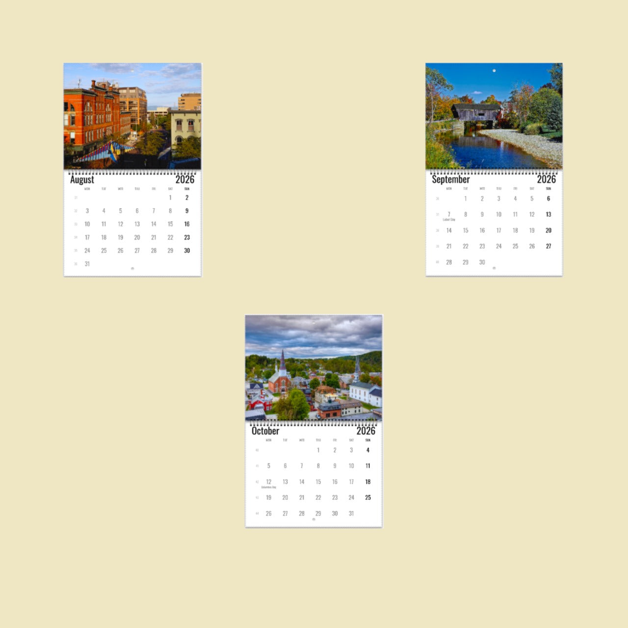Vermont Wall Calendar 2026