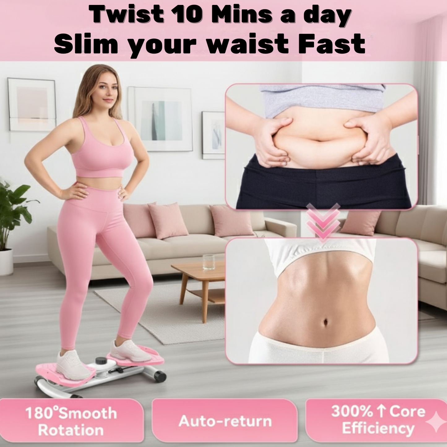 Waist Twister Machine & Ab Twist Board