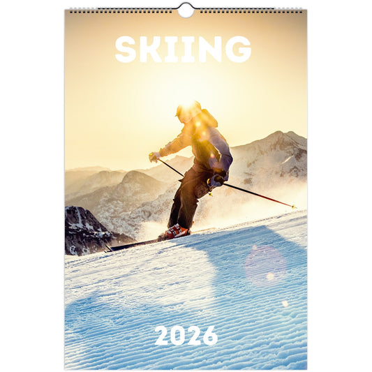 Skiing Wall Calendar 2026