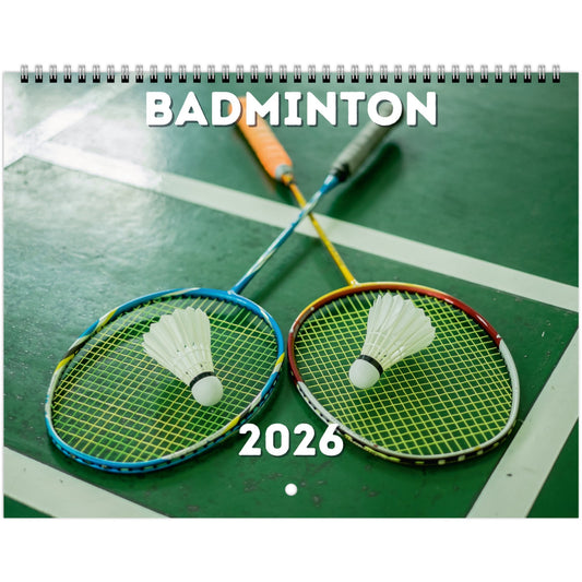 Badminton Wall Calendar 2026