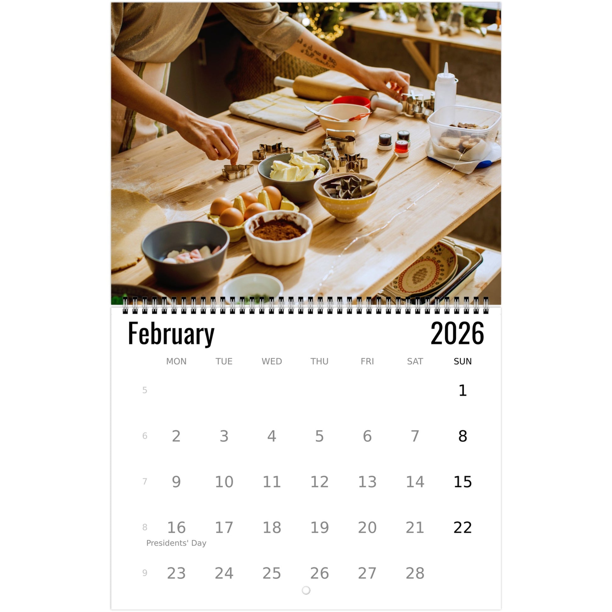 Baking Wall Calendar 2026