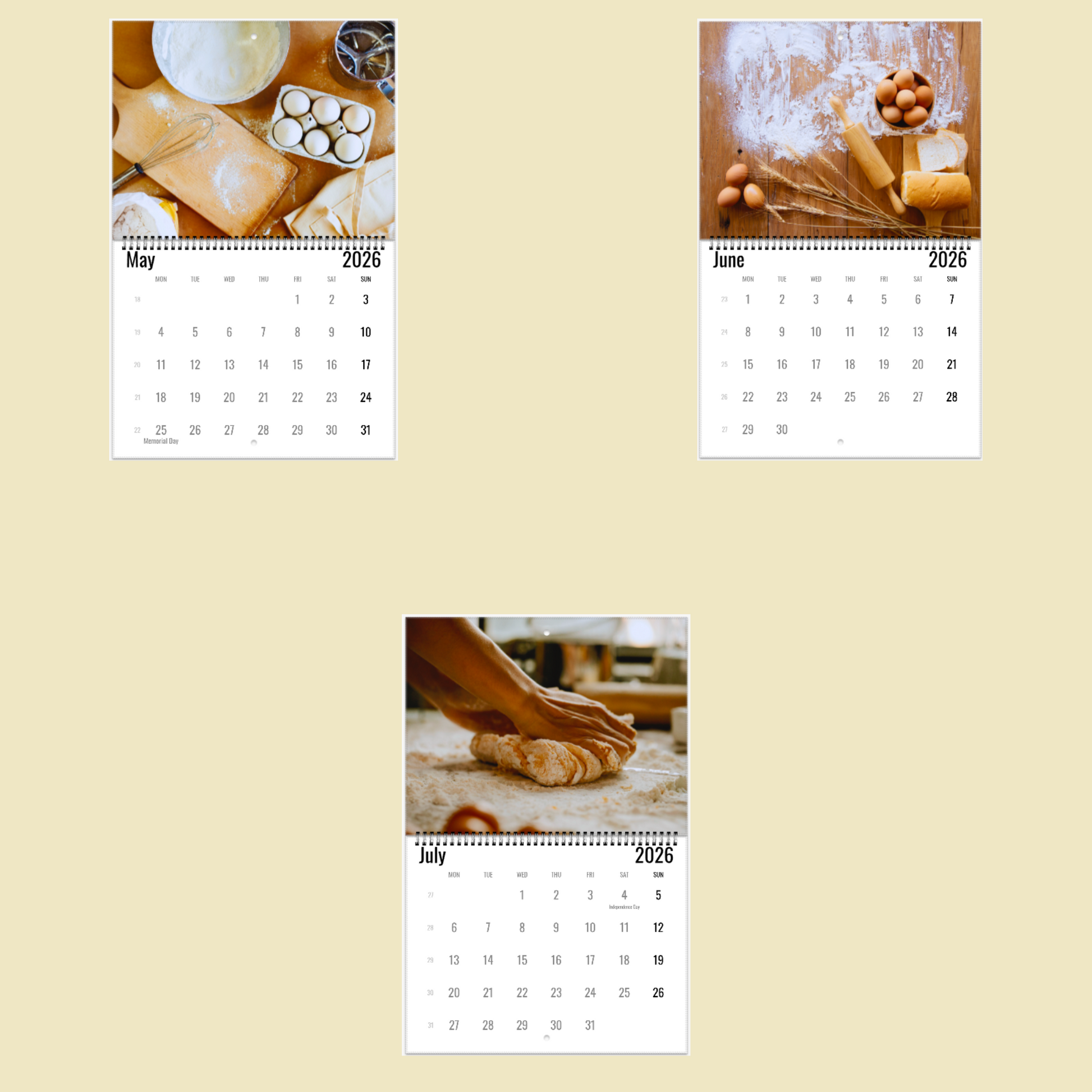 Baking Wall Calendar 2026