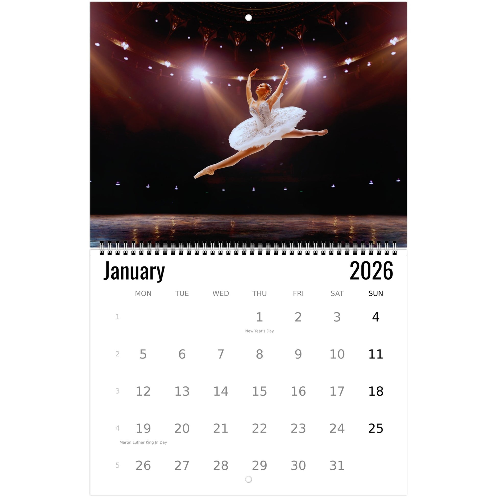 Ballet Wall Calendar 2026