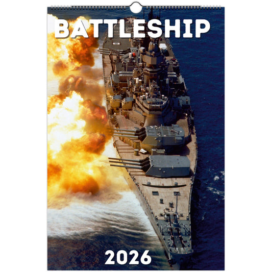 Battleship Wall Calendar 2026