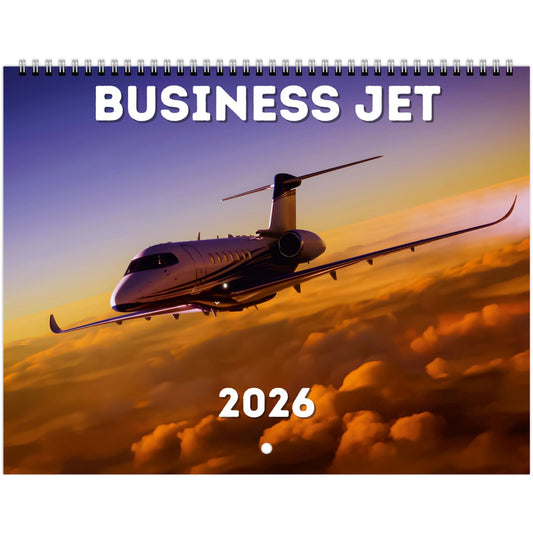 Business Jet Wall Calendar 2026