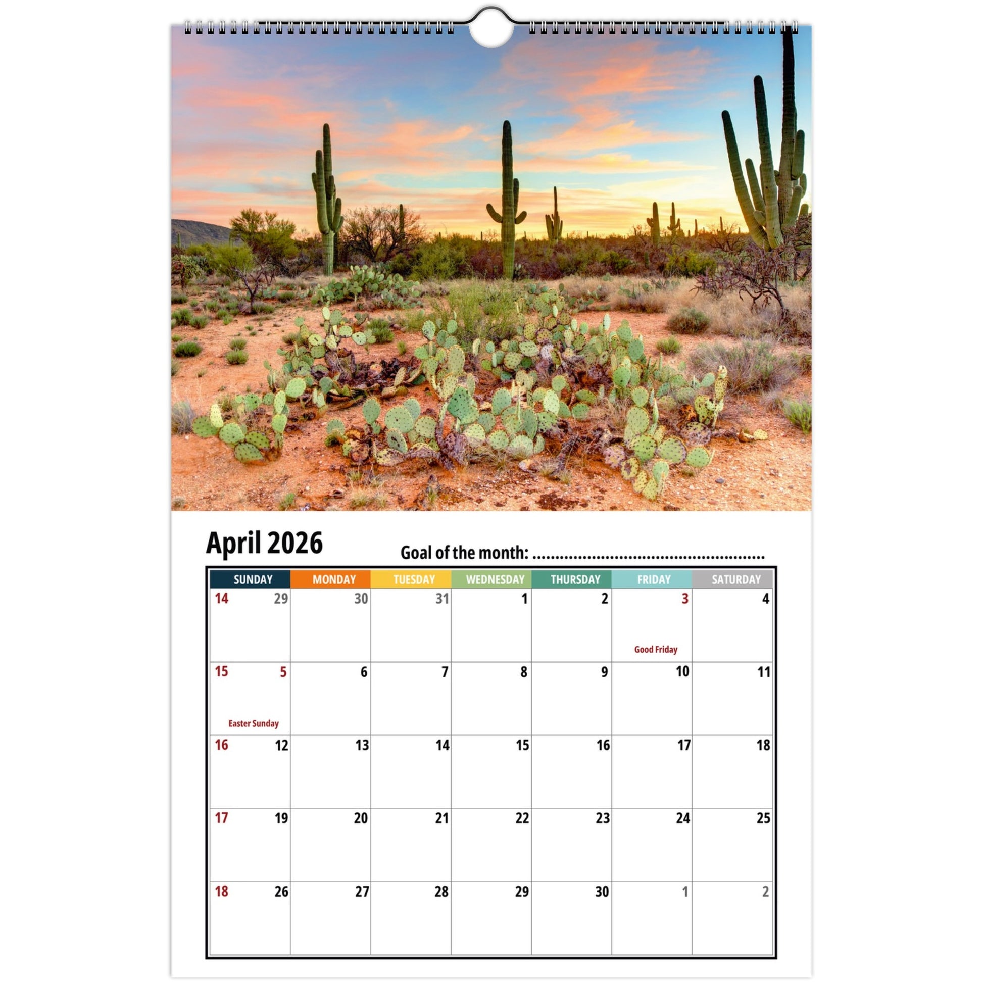 Cactus Calendar 2026