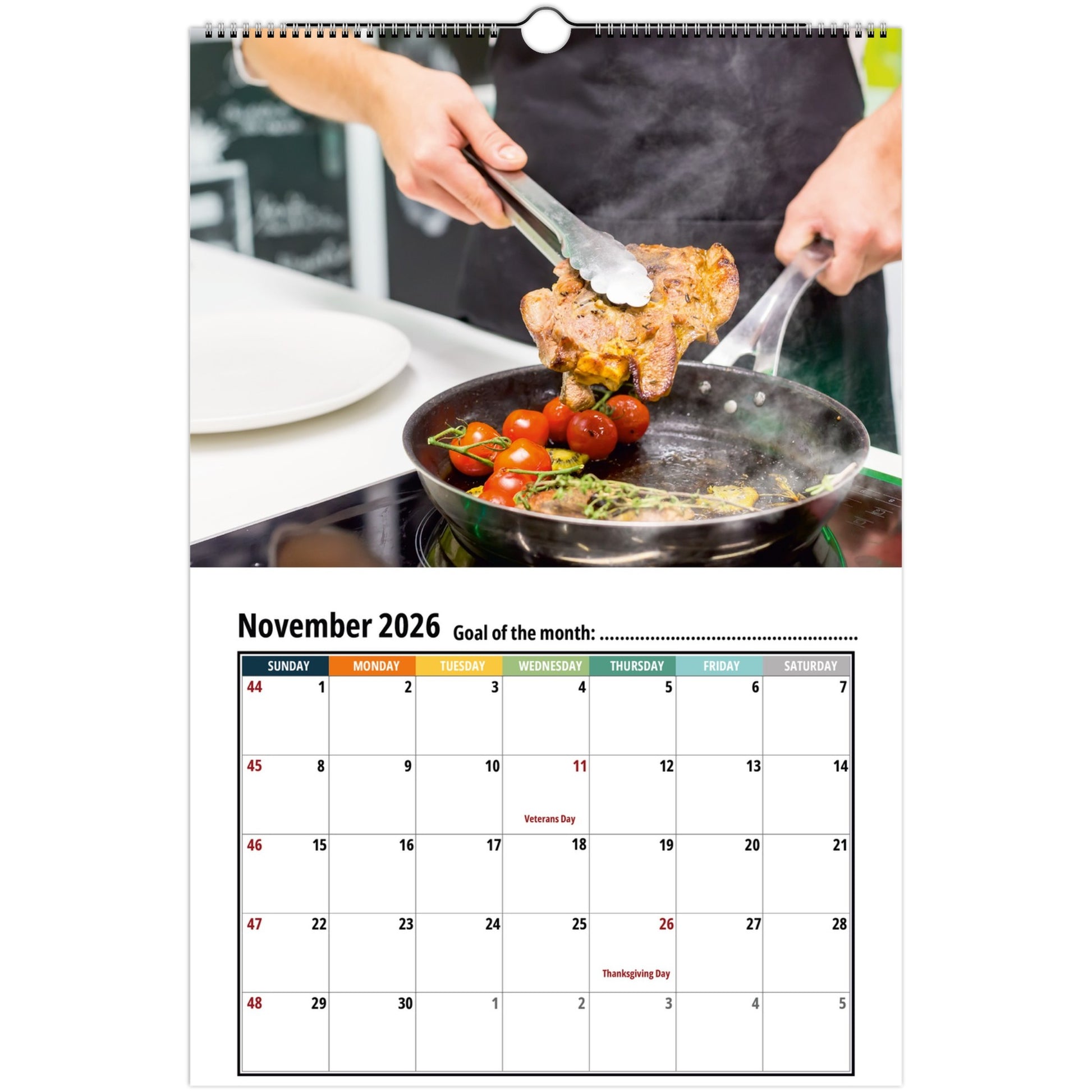 Chef Wall Calendar 2026