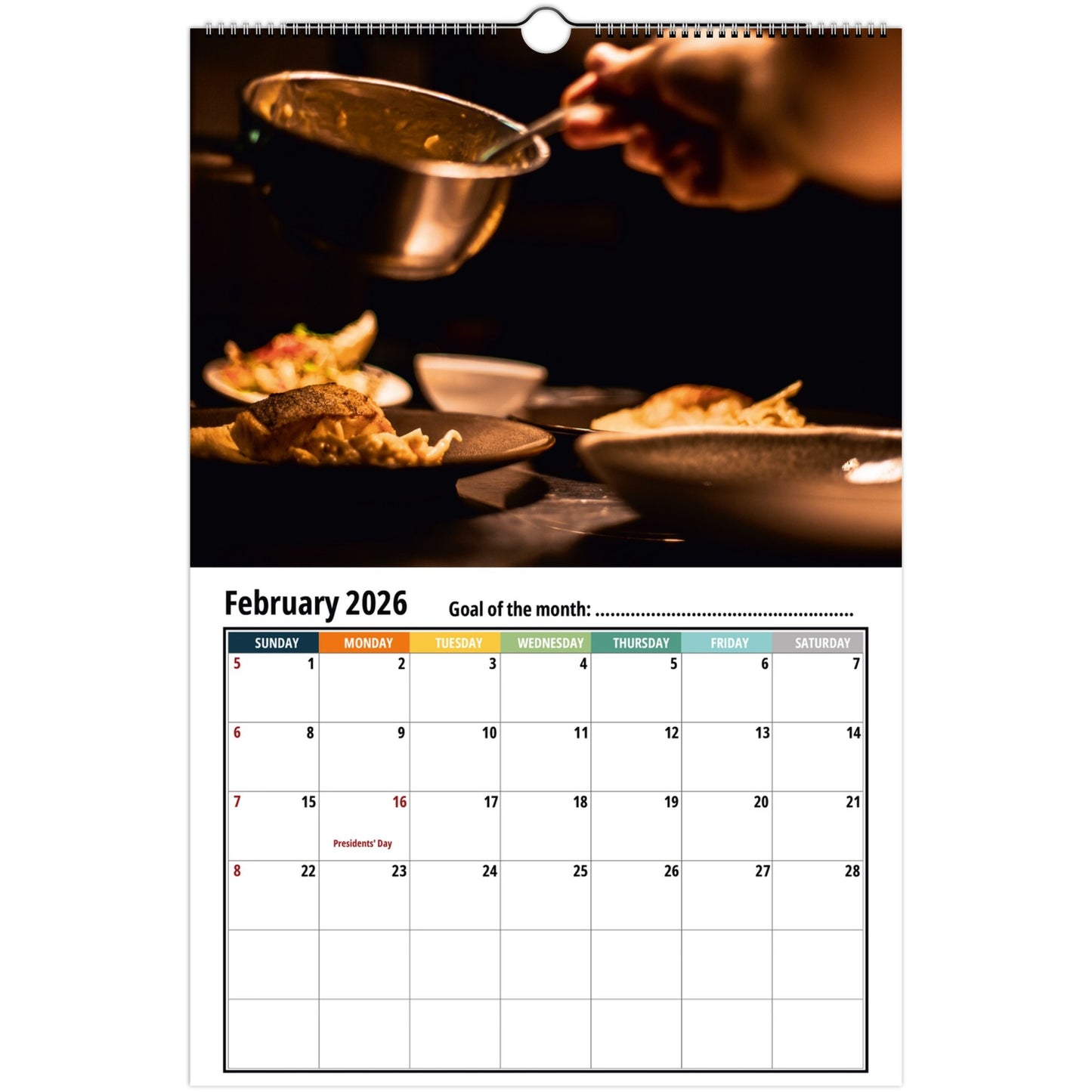 Chef Wall Calendar 2026