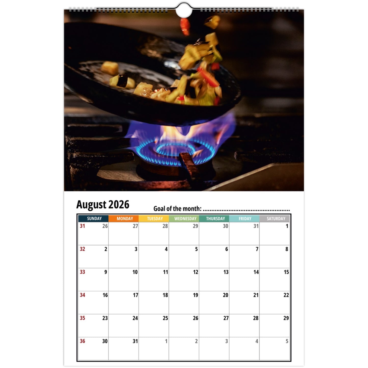 Chef Wall Calendar 2026