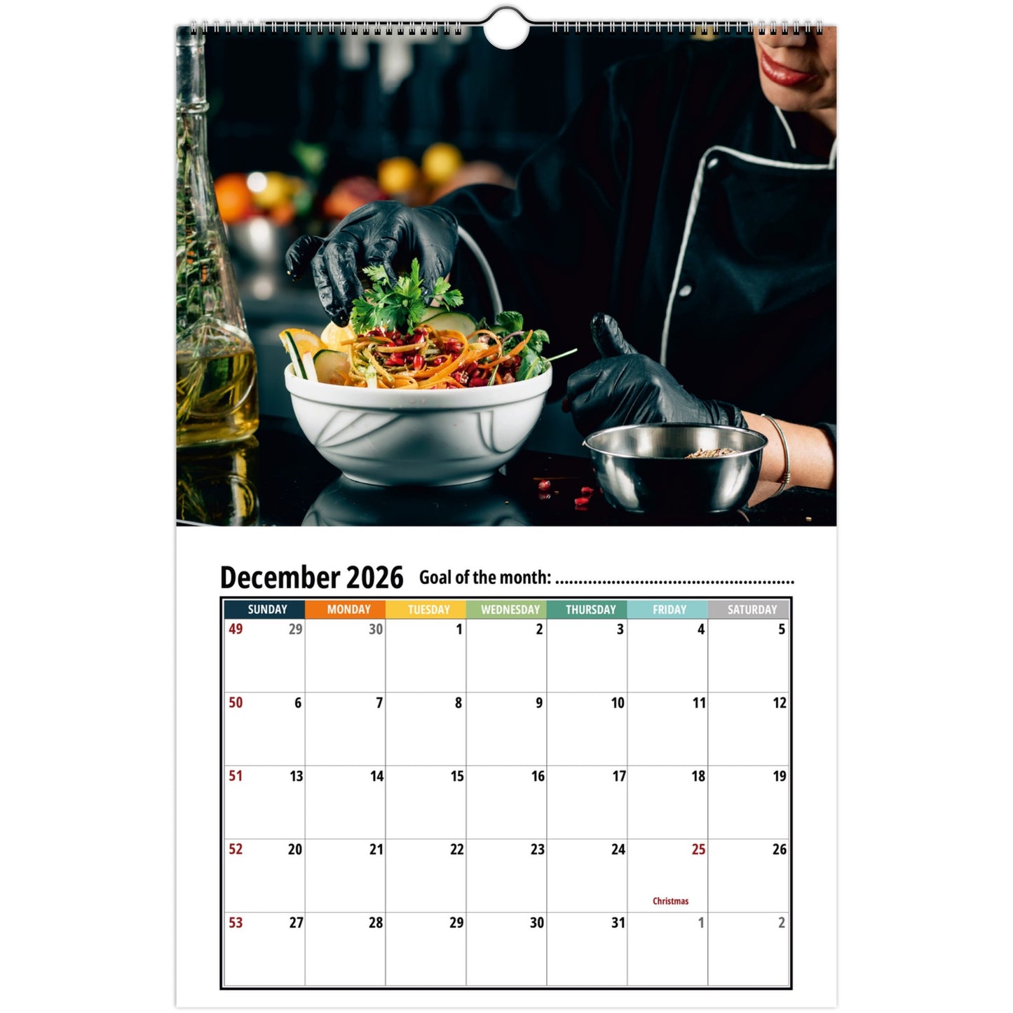 Chef Wall Calendar 2026