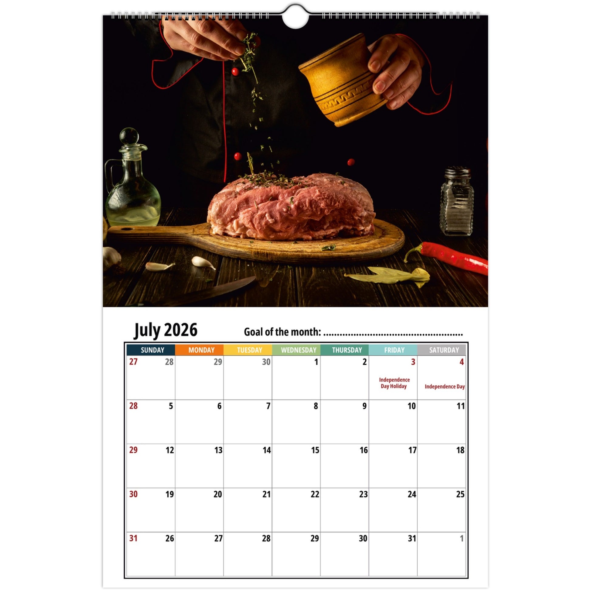 Chef Wall Calendar 2026