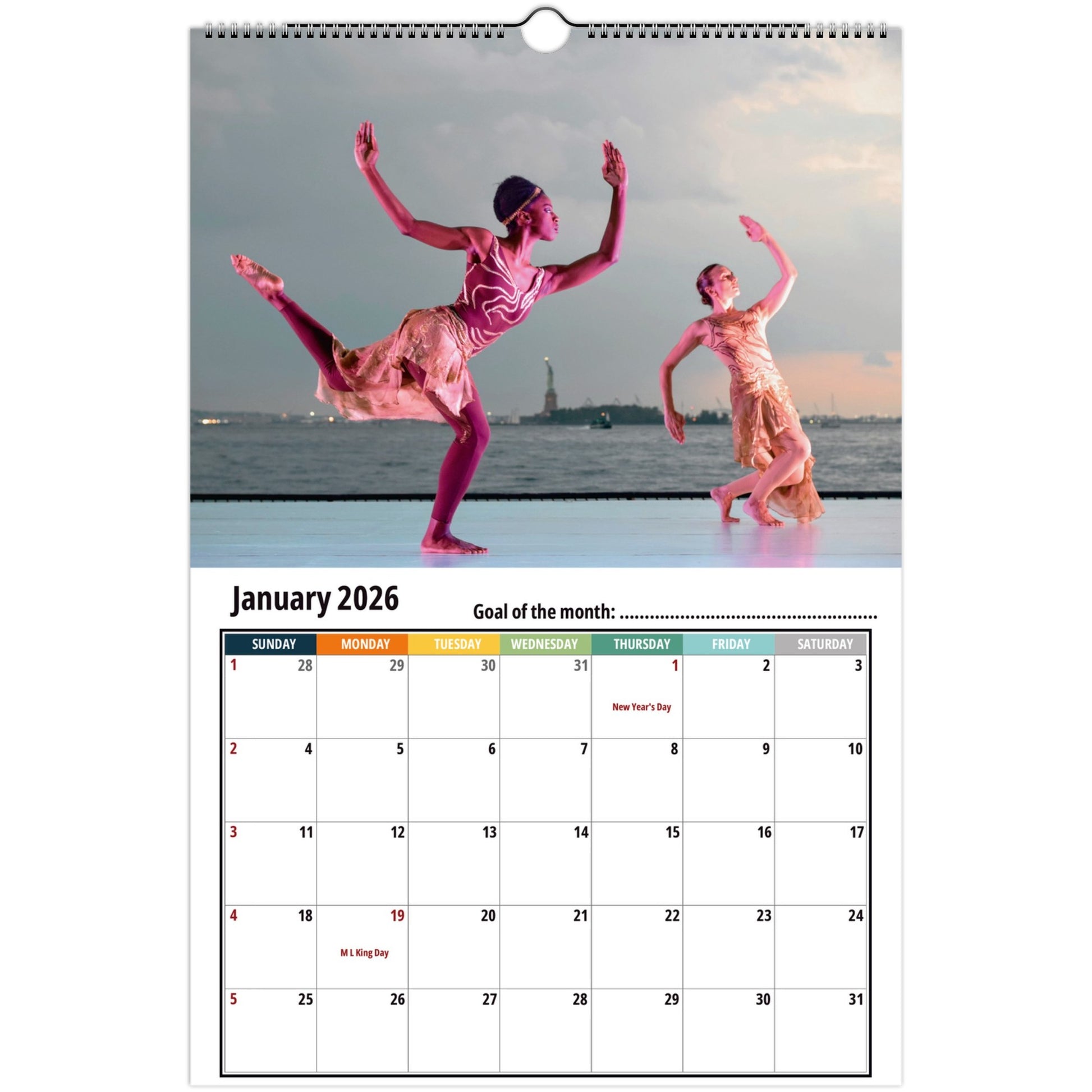 Dance Wall Calendar 2026