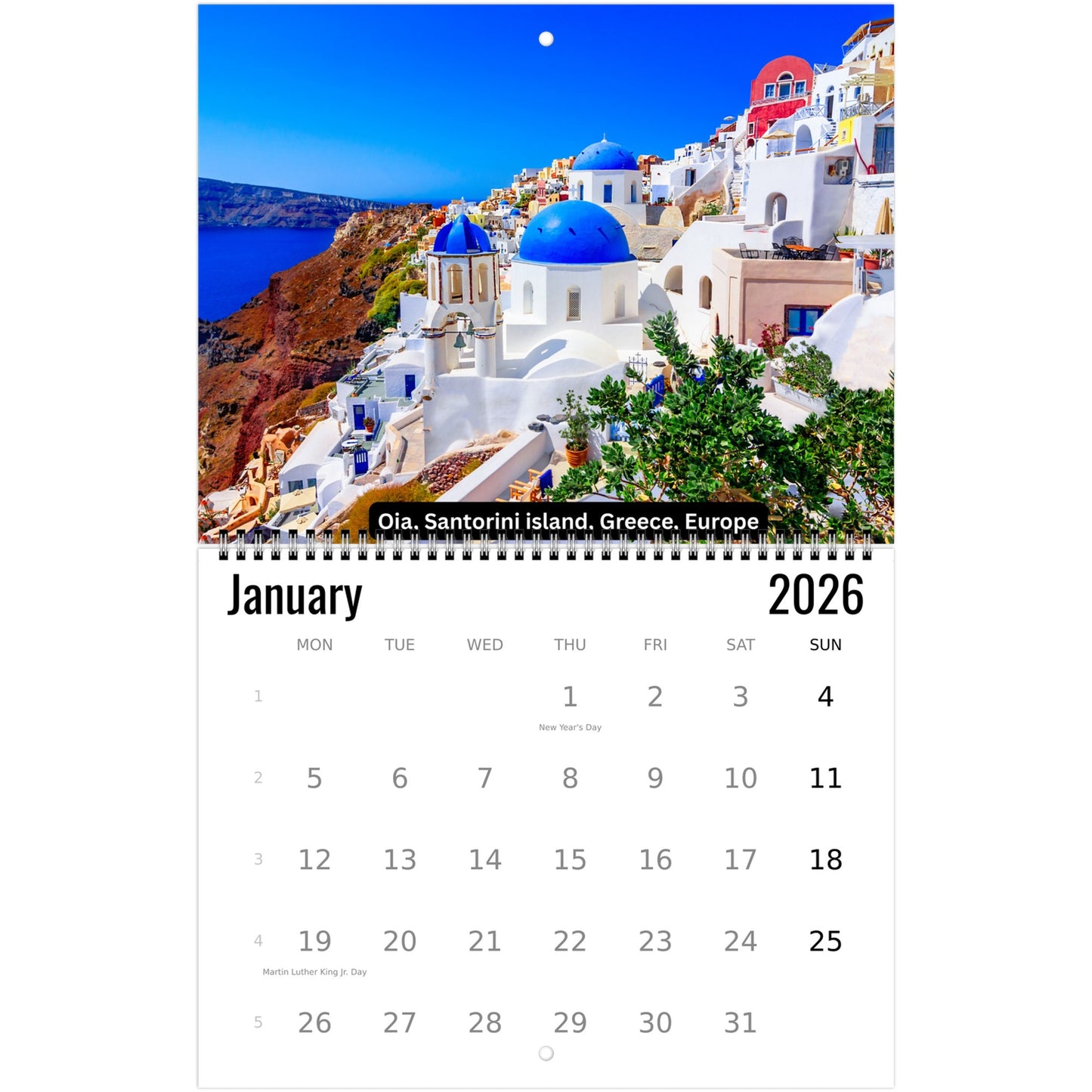 Greece Wall Calendar 2026