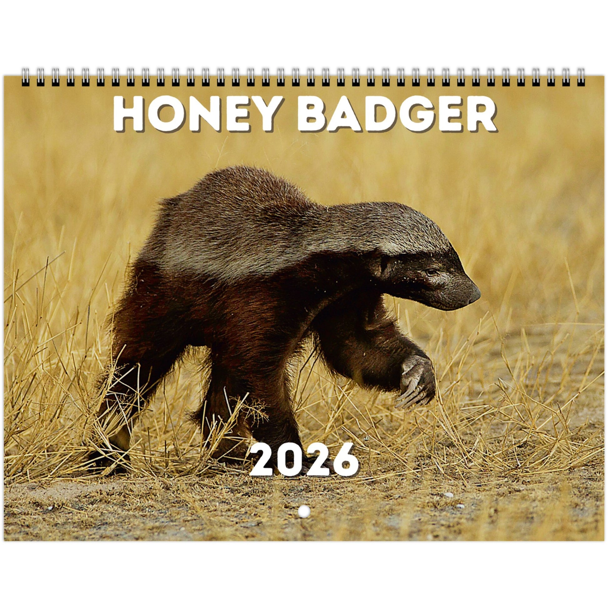 Honey Badger Wall Calendar 2026