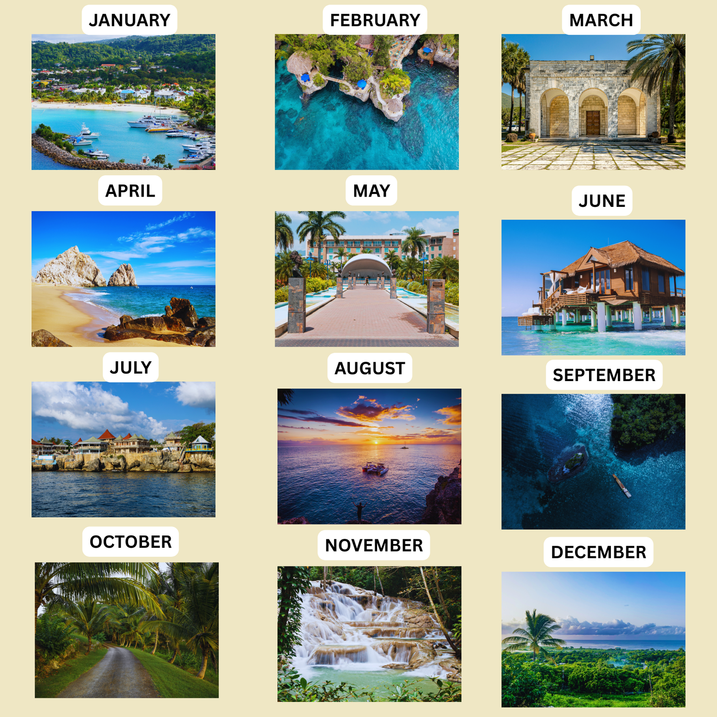 Jamaica Wall Calendar 2026