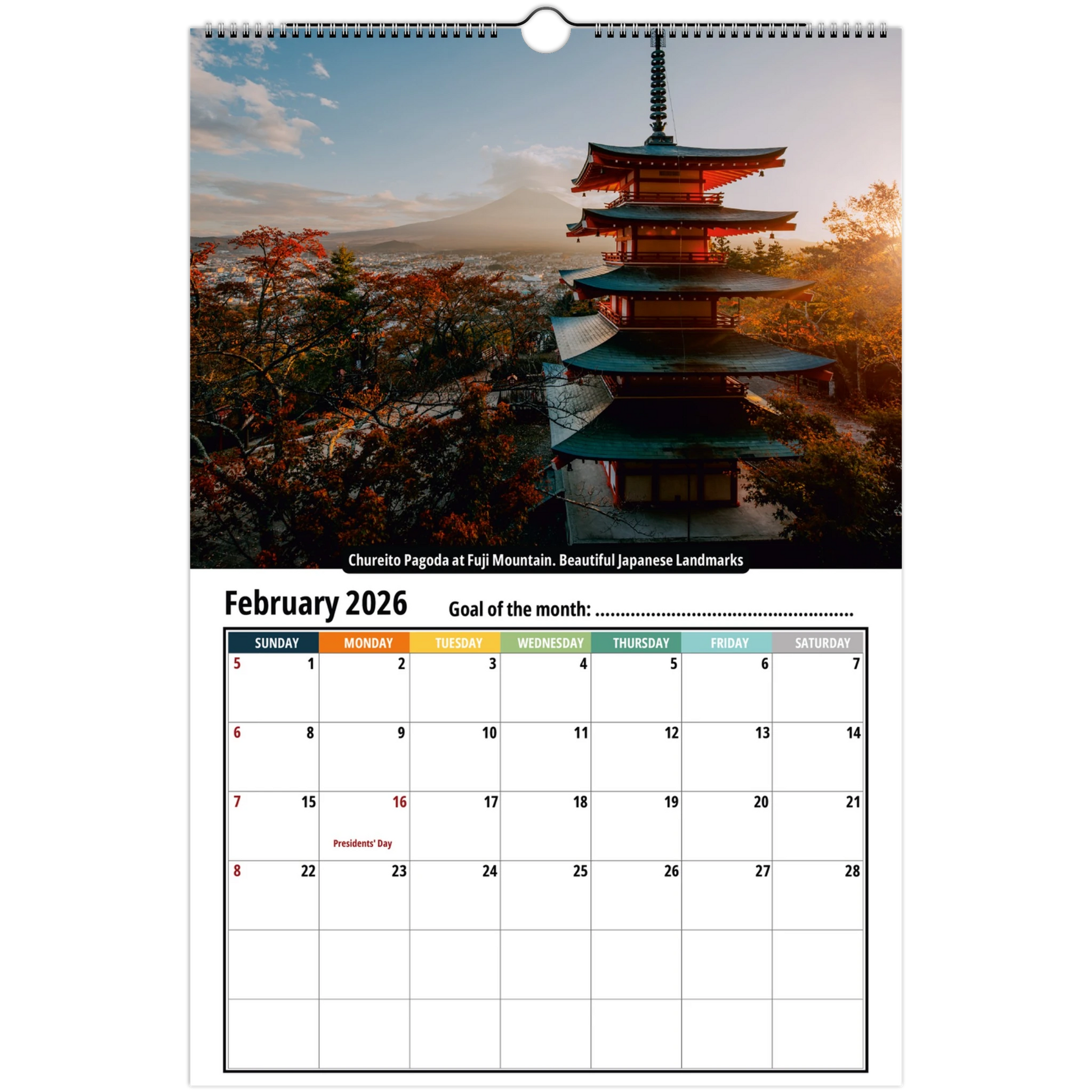 Japan Wall Calendar 2026