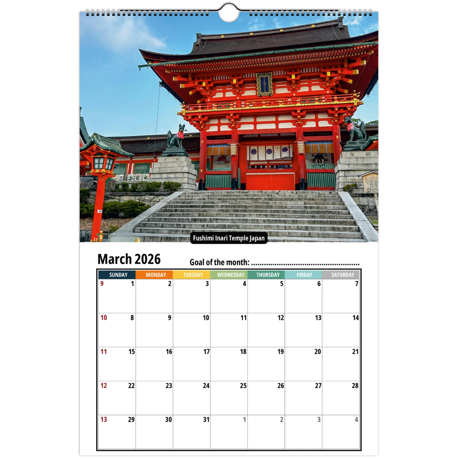 Japan Wall Calendar 2026