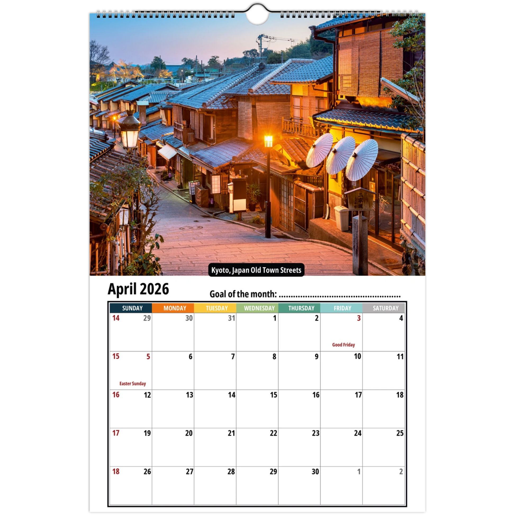 Japan Wall Calendar 2026