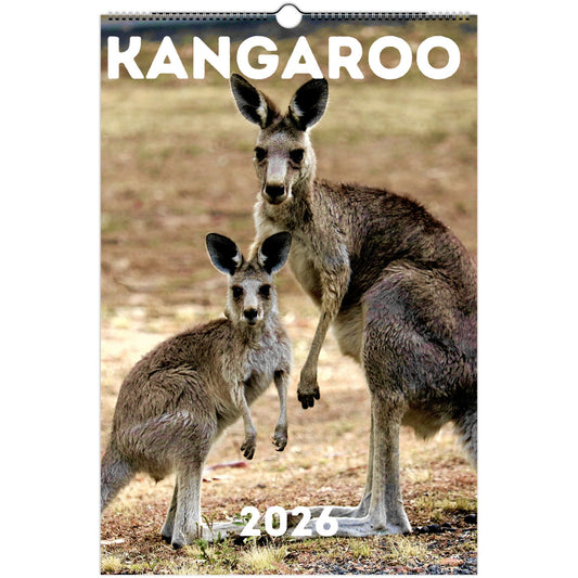 Kangaroo Wall Calendar 2026
