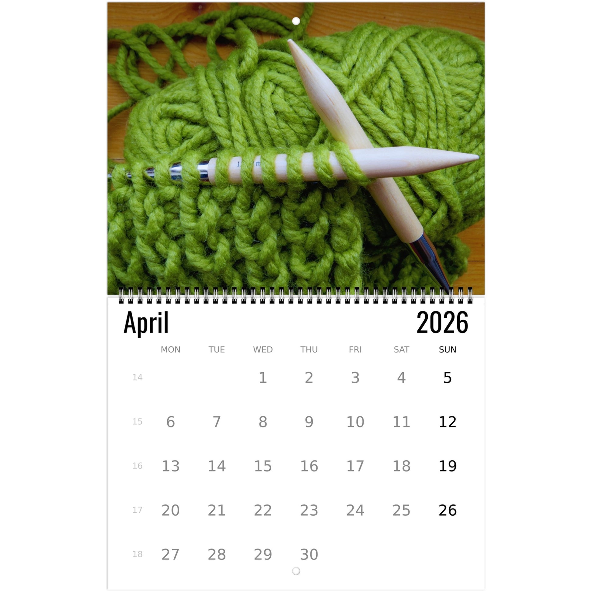 Knitting and Crochetting Wall Calendar 2026