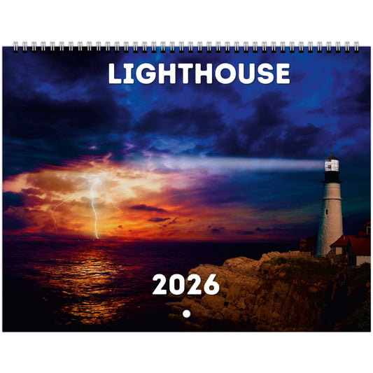 Lighthouse Wall Calendar 2026