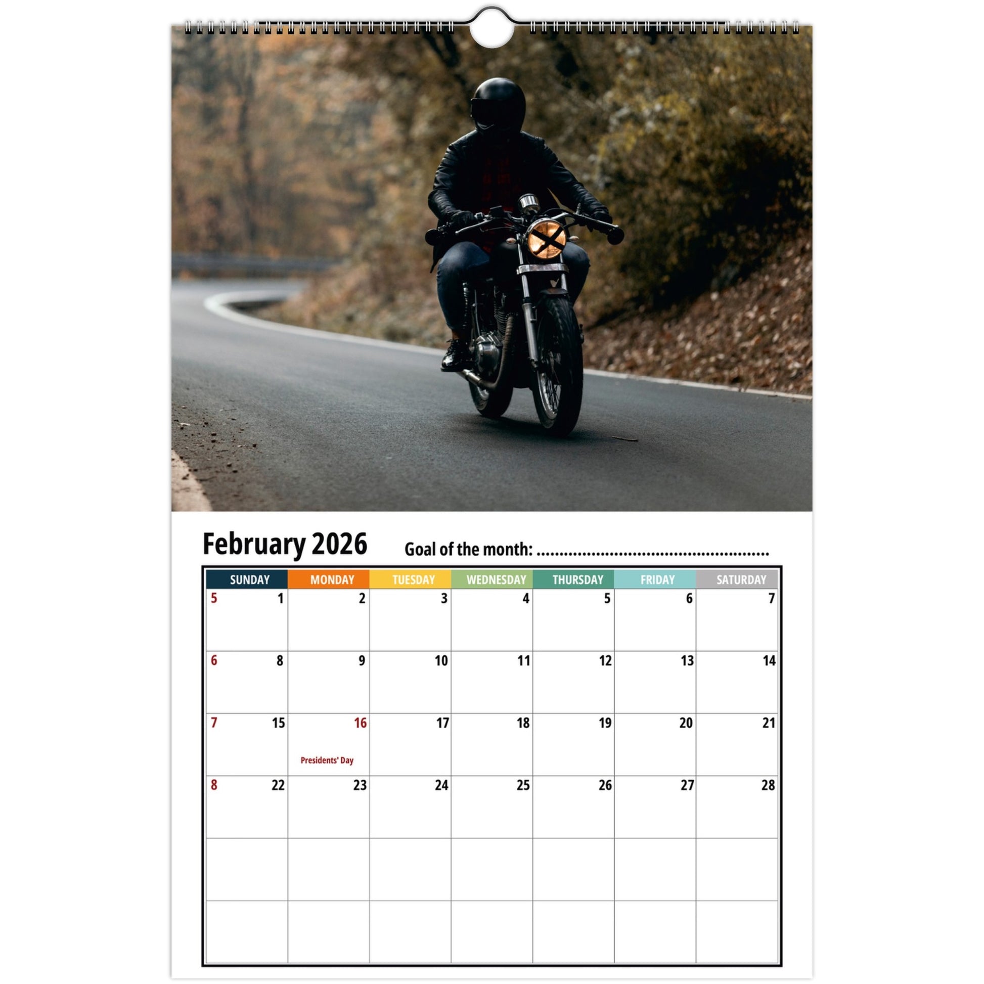 Motorcycle Wall Calendar 2026