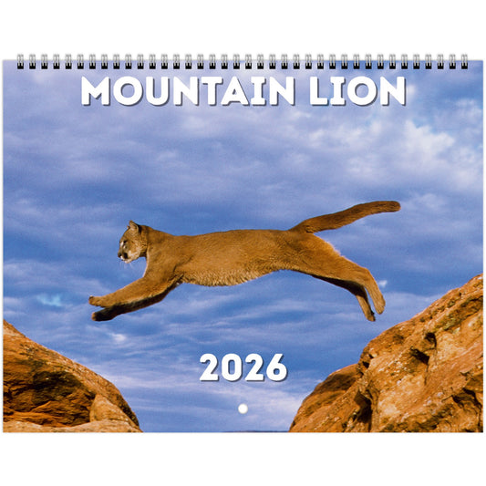 Mountain Lion Wall Calendar 2026