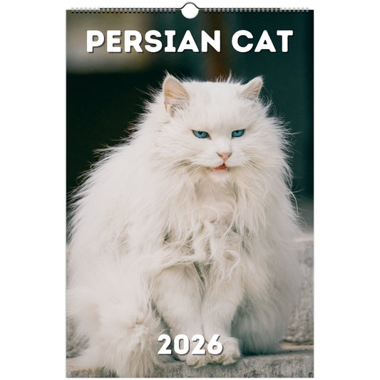 Persian Cat Wall Calendar 2026