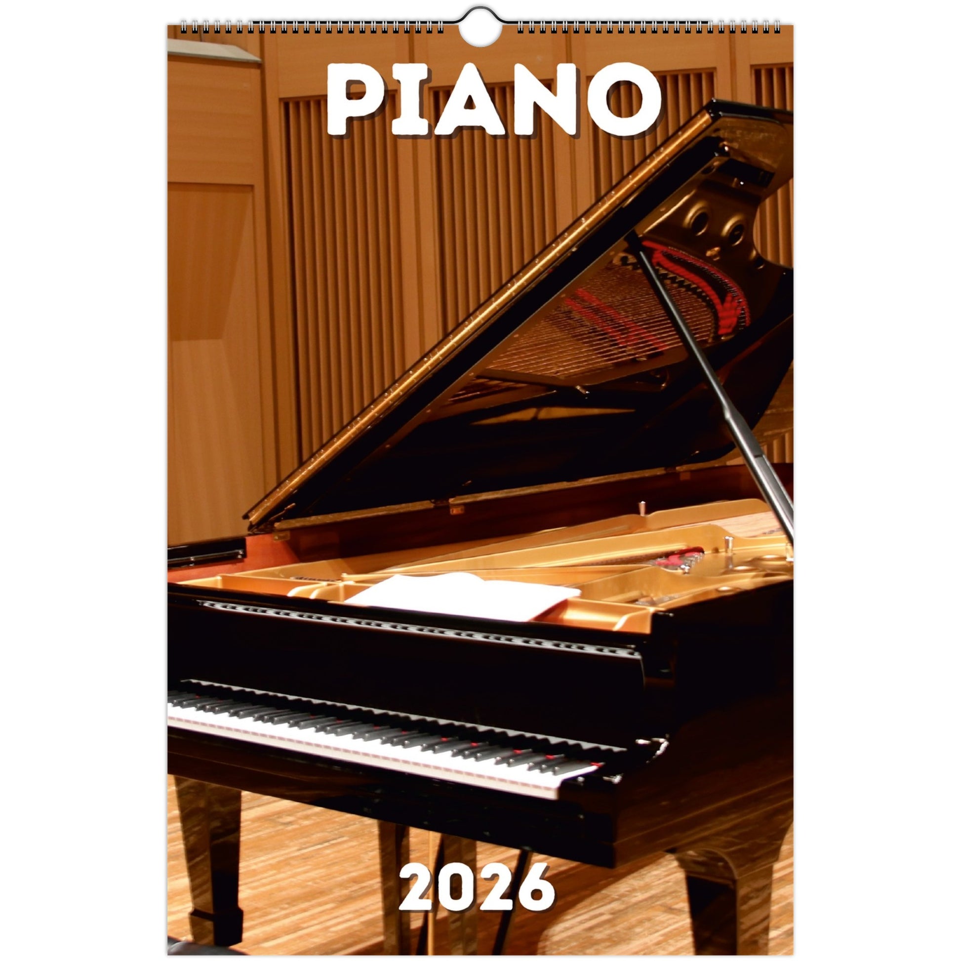 Piano Wall Calendar 2026