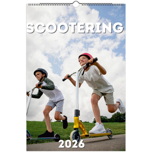 Scootering Wall Calendar 2026
