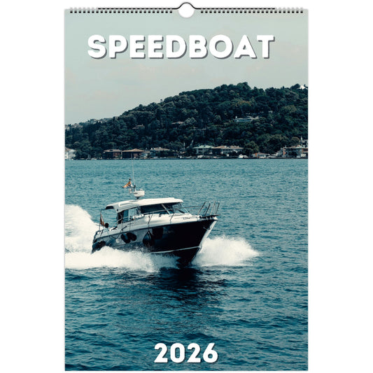 Speedboat Wall Calendar 2026