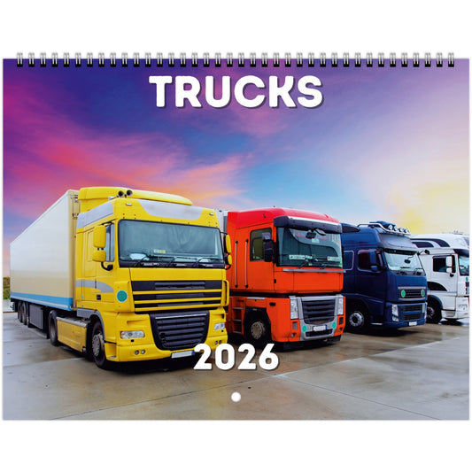 Trucks Wall Calendar 2026