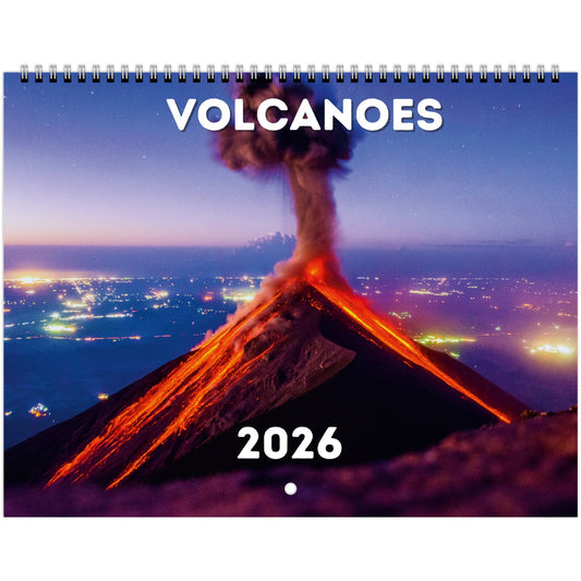 Volcanoes Wall Calendar 2026