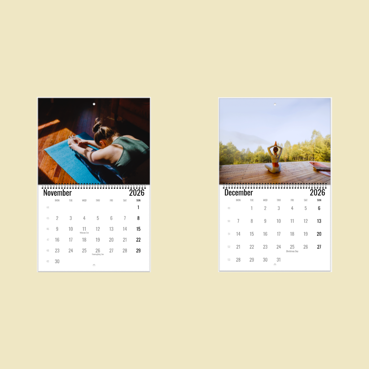 Yoga Wall Calendar 2026
