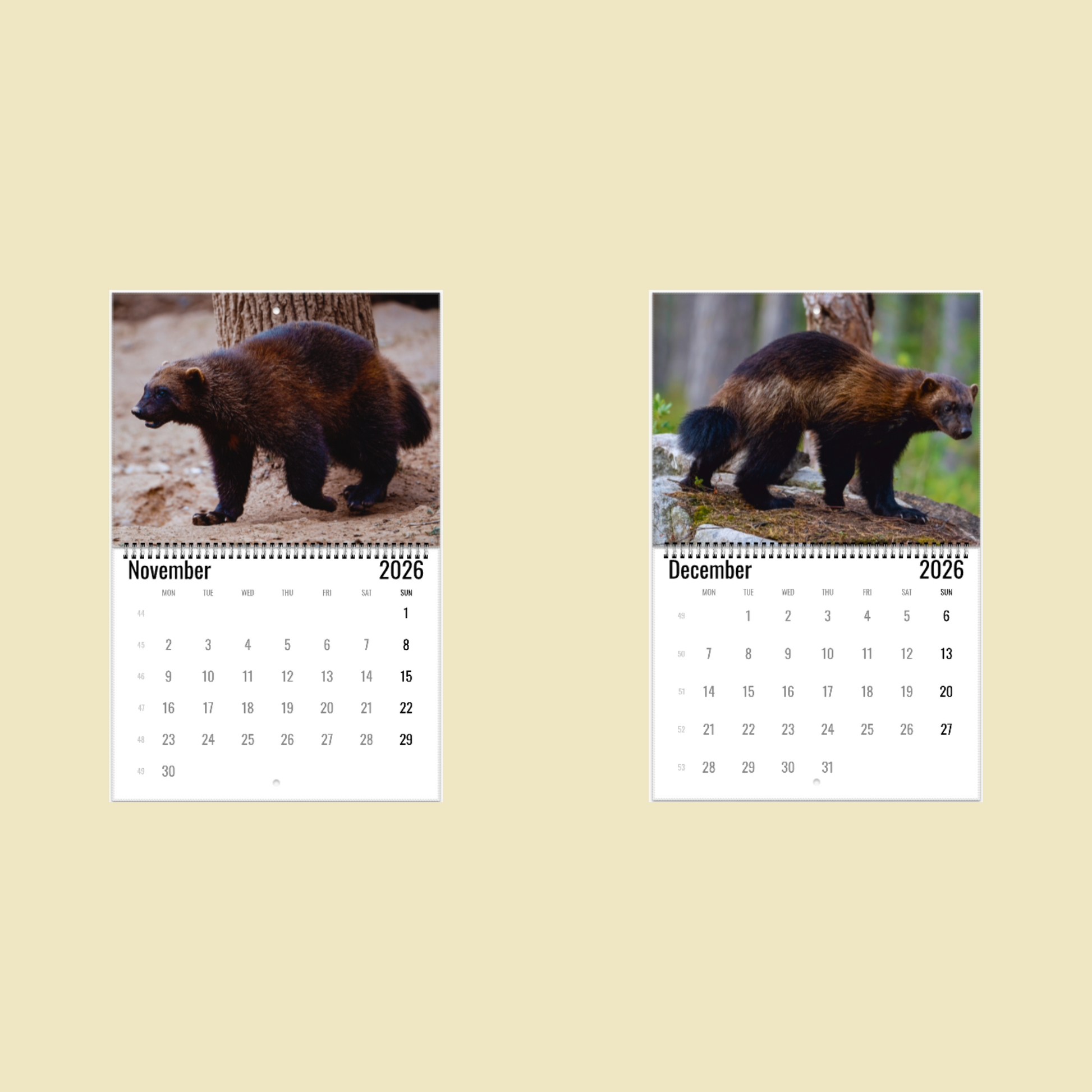 Wolverine Wall Calendar 2026