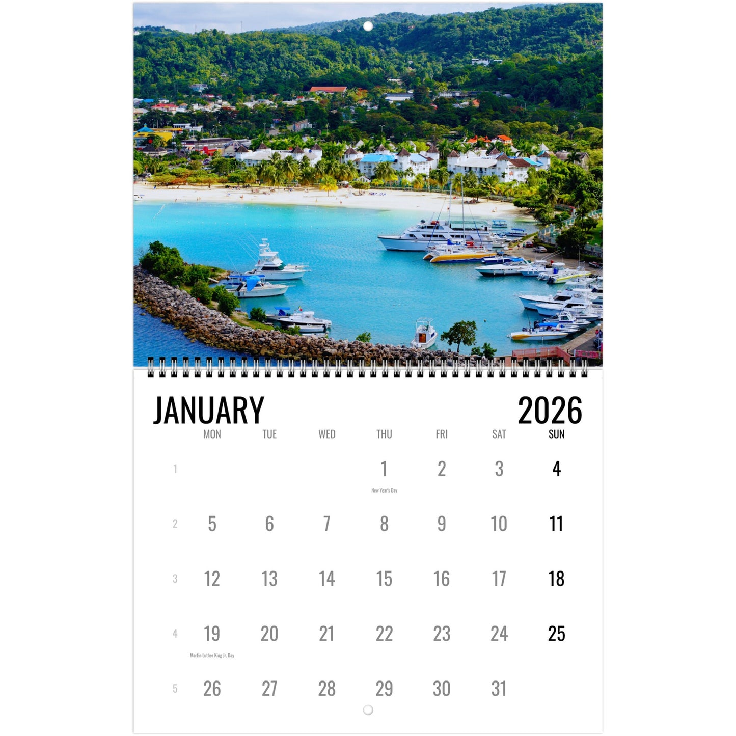 Jamaica Wall Calendar 2026